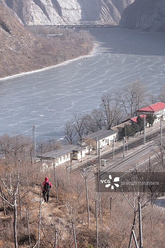北京门头沟落坡岭水库自然风光图片素材