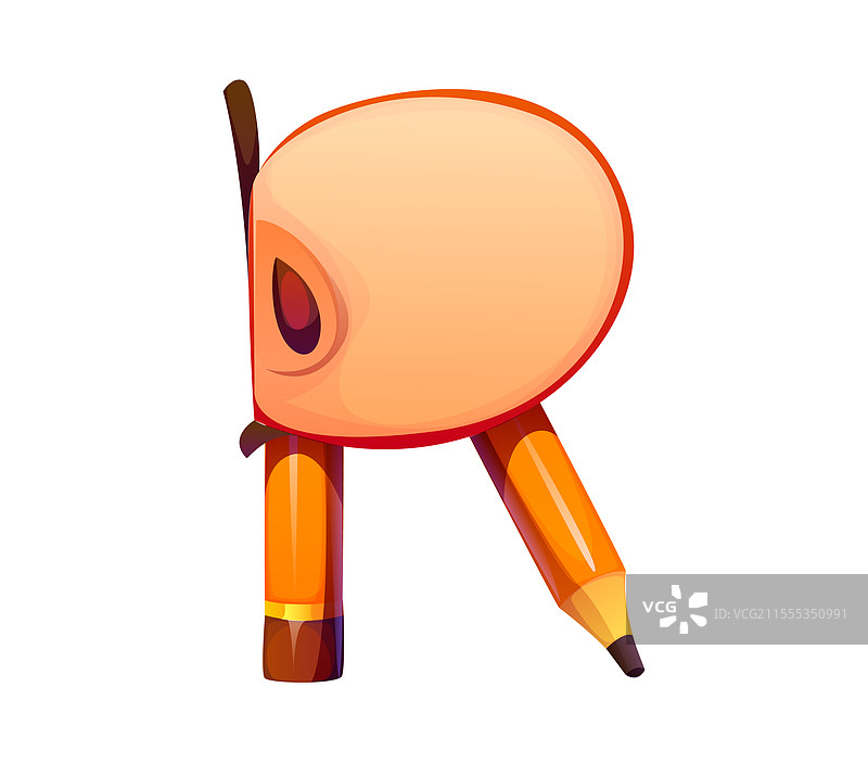 学校教育字体铅笔盒字母R图片素材