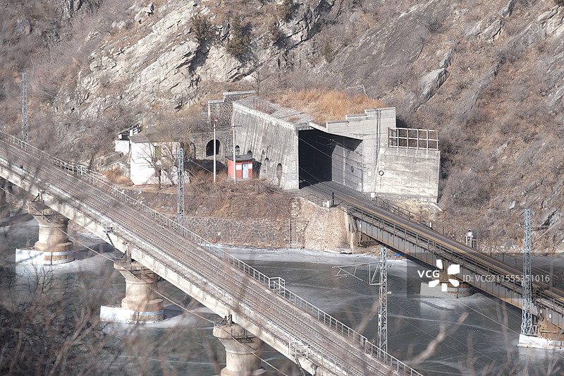 北京门头沟落坡岭水库自然风光图片素材