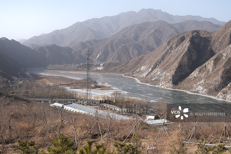北京门头沟落坡岭水库自然风光图片素材