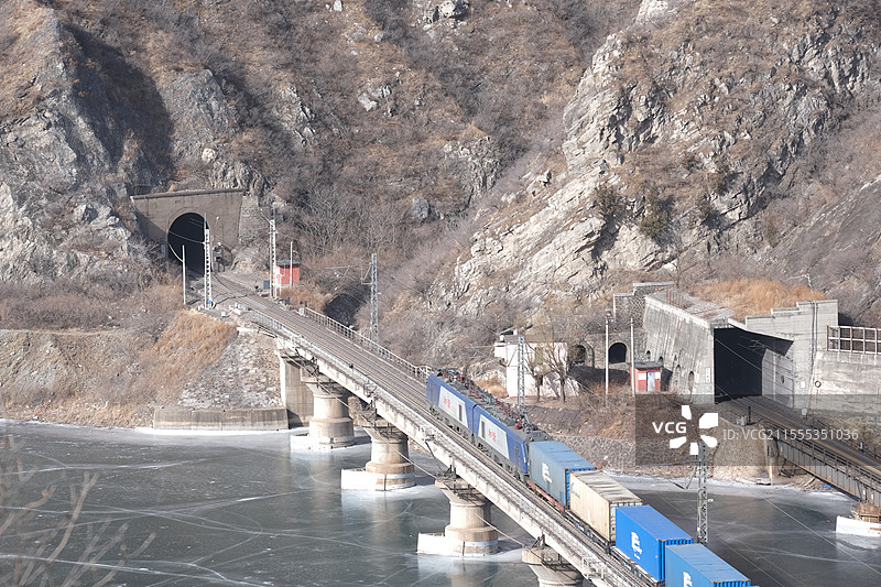 北京门头沟落坡岭水库自然风光图片素材