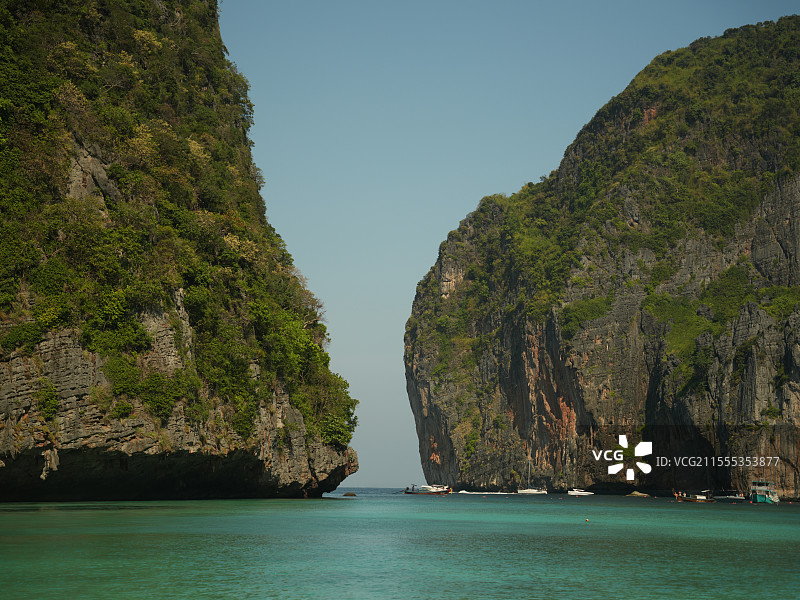 泰国甲米皮皮岛天堂湾图片素材
