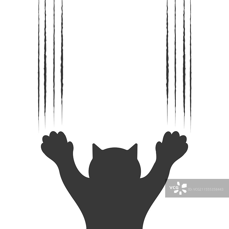 可爱搞笑的小猫角色抓痕图标图片素材