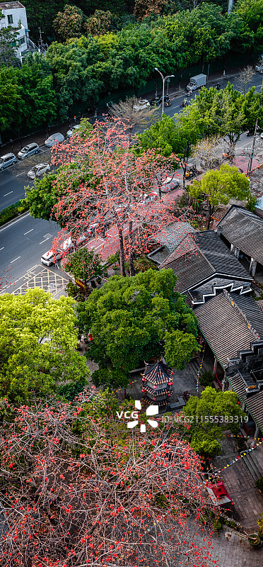 中国广东省广州市番禺区石楼镇灵蟠庙图片素材