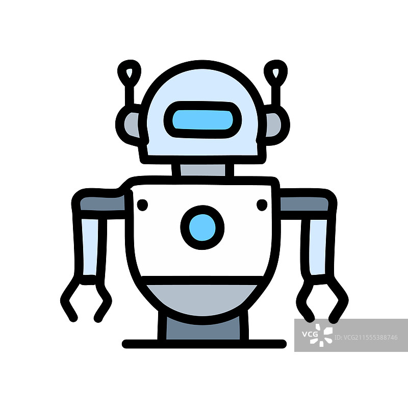 与机器人相关的填充设计，可编辑的图片素材