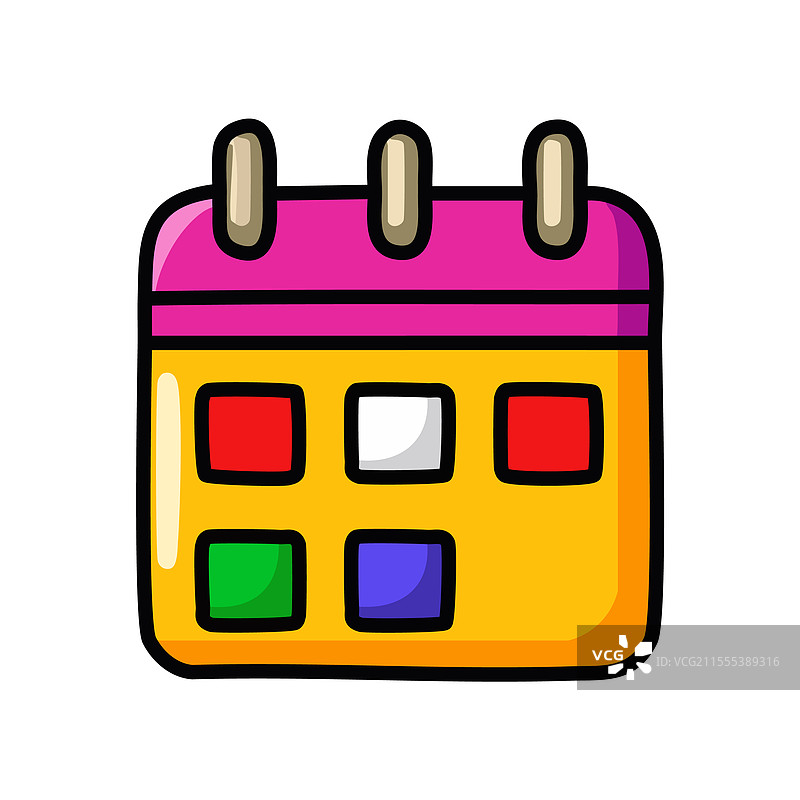 日历图标，平面设计的日历图标，适用于网页设计图片素材