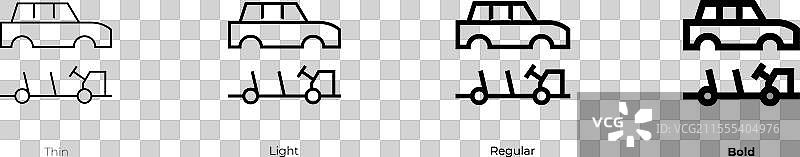 汽车制造图标，细线条，常规风格图片素材