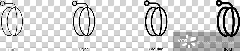 刺山柑图标，细体、常规体和粗体风格图片素材