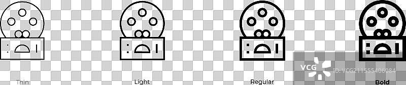 糖果机图标，细体、常规体和粗体图片素材