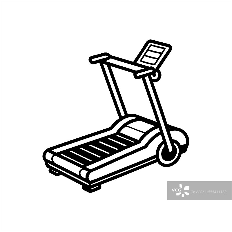 健身跑步机的图形设计图片素材