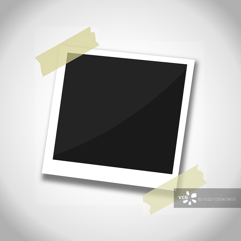 复古照片框贴在胶带上图片素材