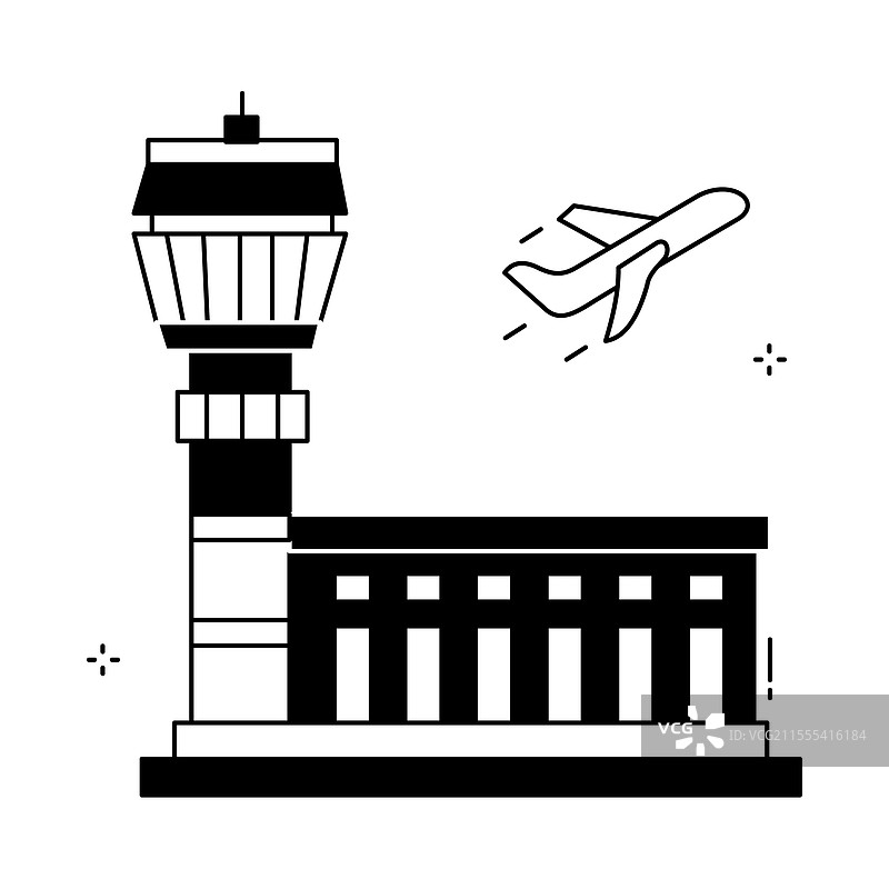 机场航站楼旅行图标设计图片素材