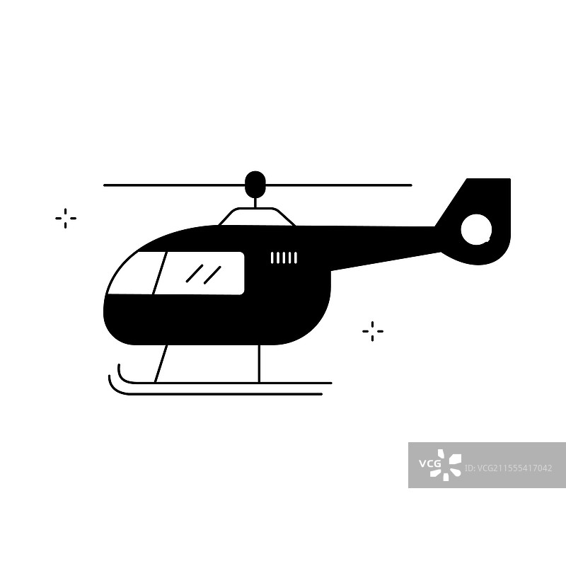 直升机航空器图标设计图片素材