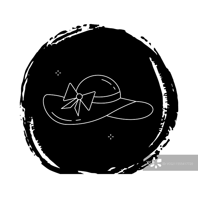 时尚宽边太阳帽图标设计图片素材