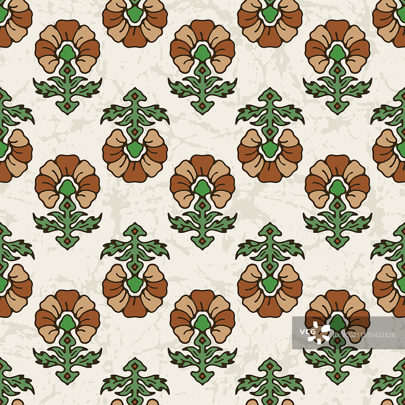 色彩斑斓的花卉重复图案图片素材