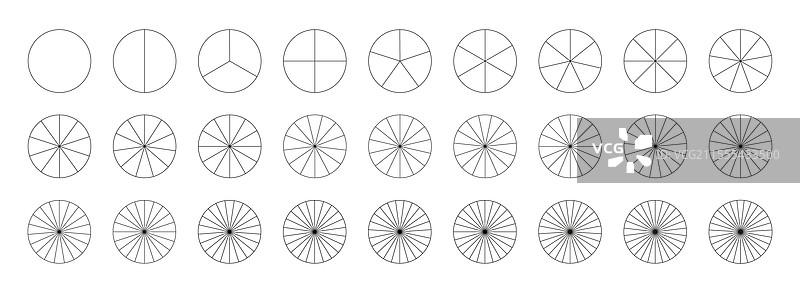 饼图模板分段图集合图片素材
