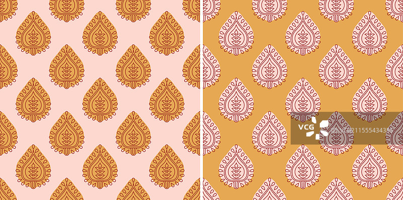 传统的伊卡特块印花设计图片素材