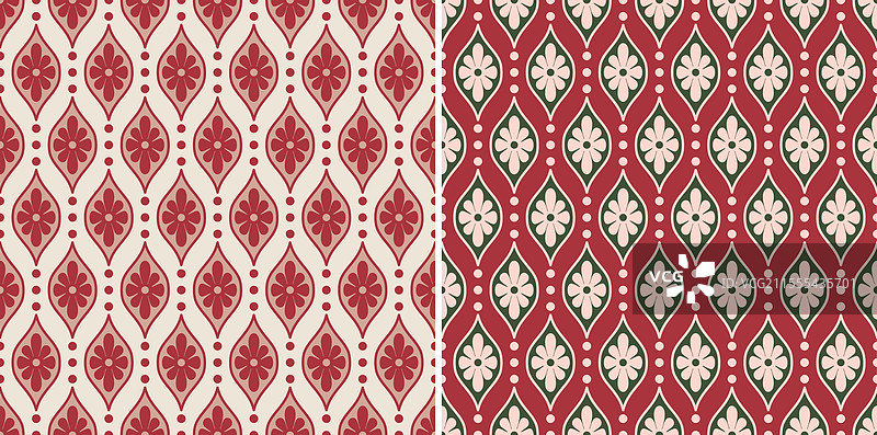 阿贾拉克传统重复块印花设计图片素材