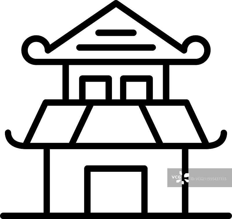 建筑线条图标设计图片素材