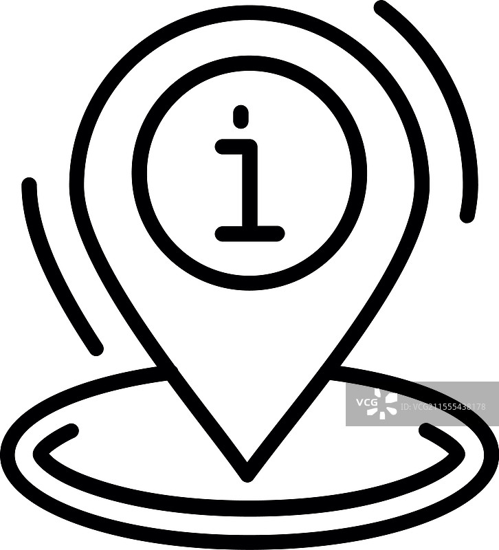 信息中心位置线条图标设计图片素材