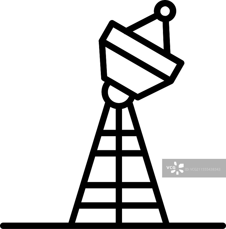卫星塔线条图标设计图片素材