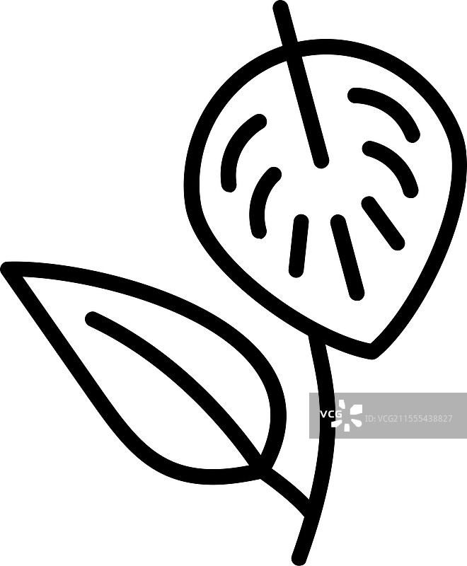 火鹤花线条图标设计图片素材