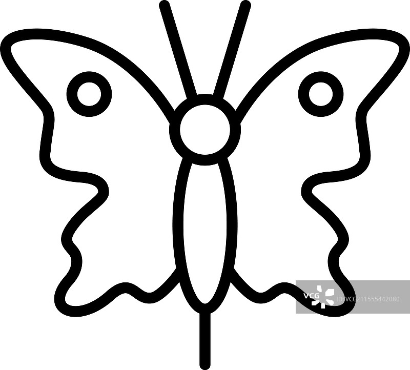 蝴蝶线条图标设计图片素材