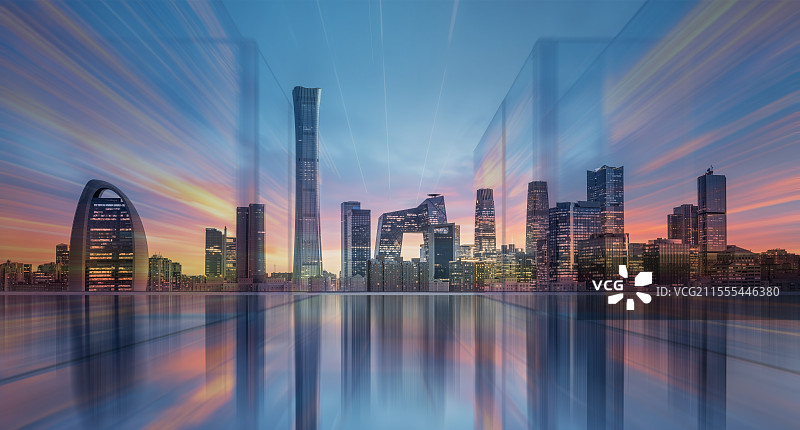 北京国贸CBD城市地标建筑，智慧城市，科技城市，绿色城市图片素材