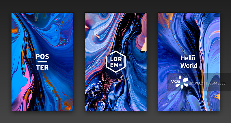 自然抽象流体艺术装饰海报图片素材