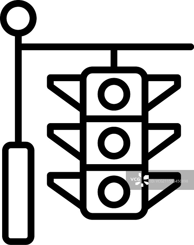 交通信号灯线条图标设计图片素材