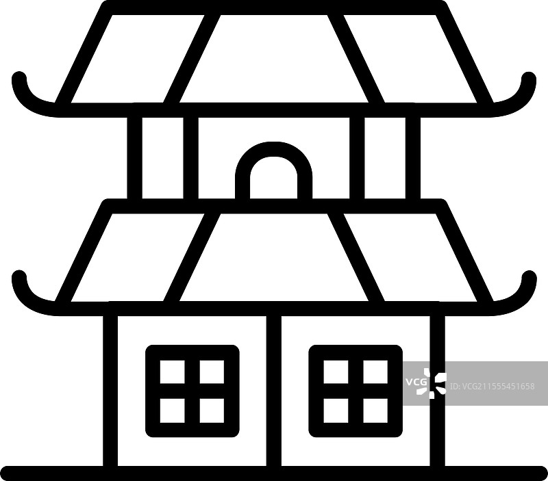 房屋线条图标设计图片素材