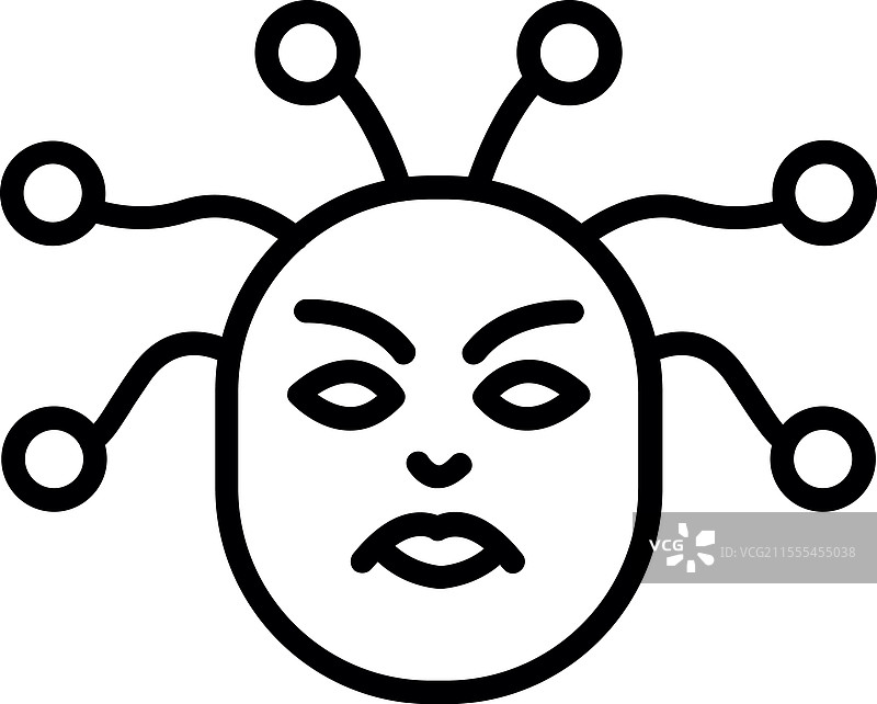 美杜莎线条图标设计图片素材