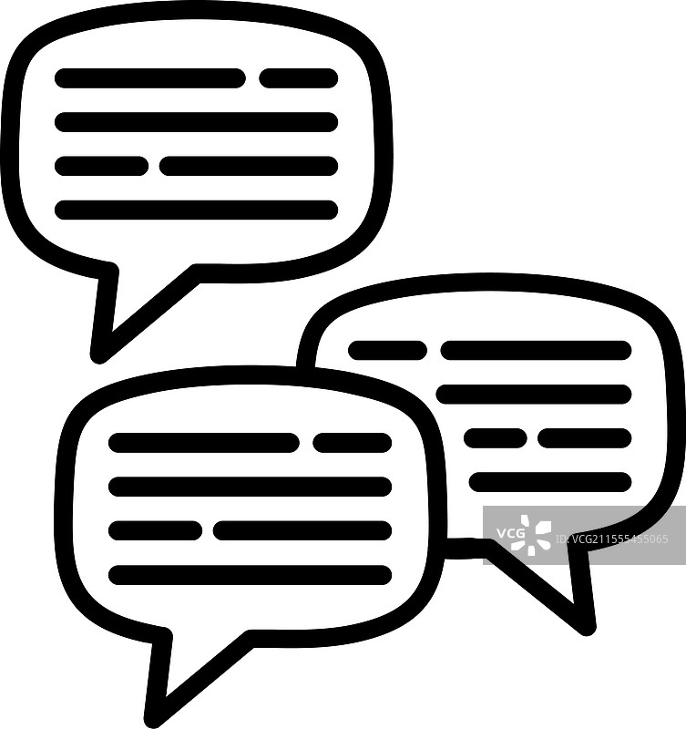 消息线条图标设计图片素材