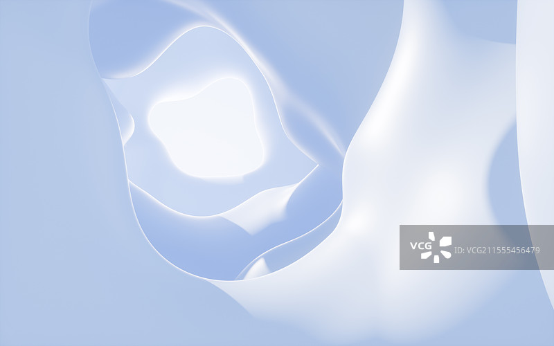 蓝色抽象乳胶融球背景3D渲染图片素材