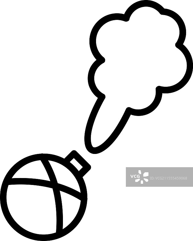 烟雾弹线条图标设计图片素材
