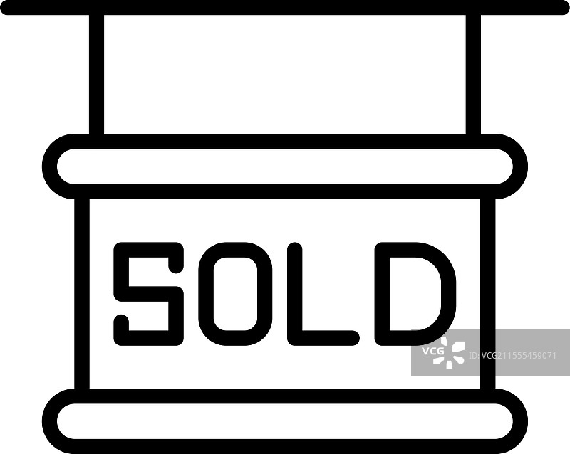 售出线条图标设计图片素材