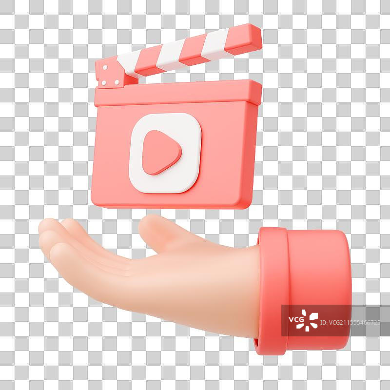 3D渲染手托举电影元素免抠素材图片素材
