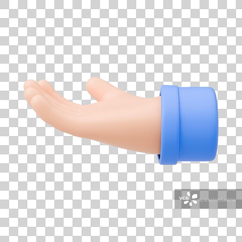 3D渲染手部免抠素材图片素材