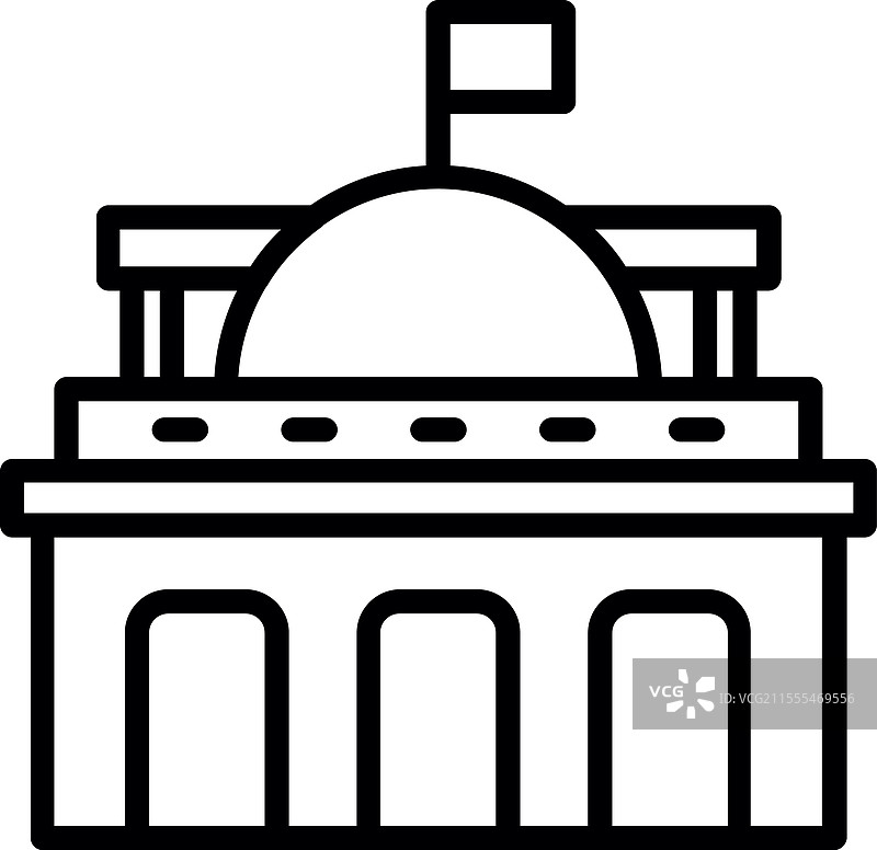 议会线条图标设计图片素材