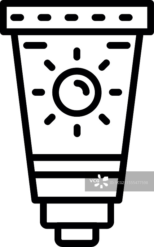 防晒霜线条图标设计图片素材