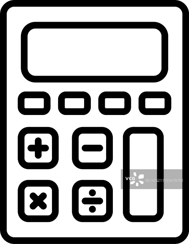 计算器线条图标设计图片素材