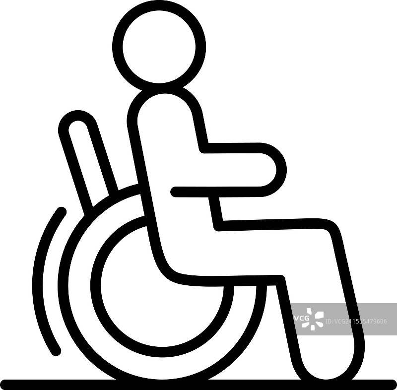 残疾线条图标设计图片素材