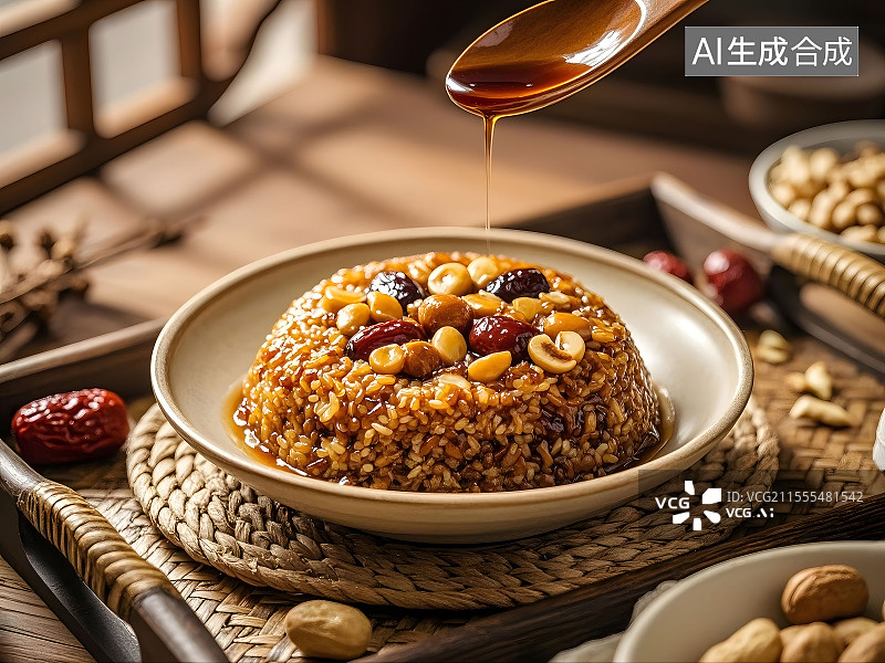 【AI数字艺术】红糖八宝糯米饭图片素材