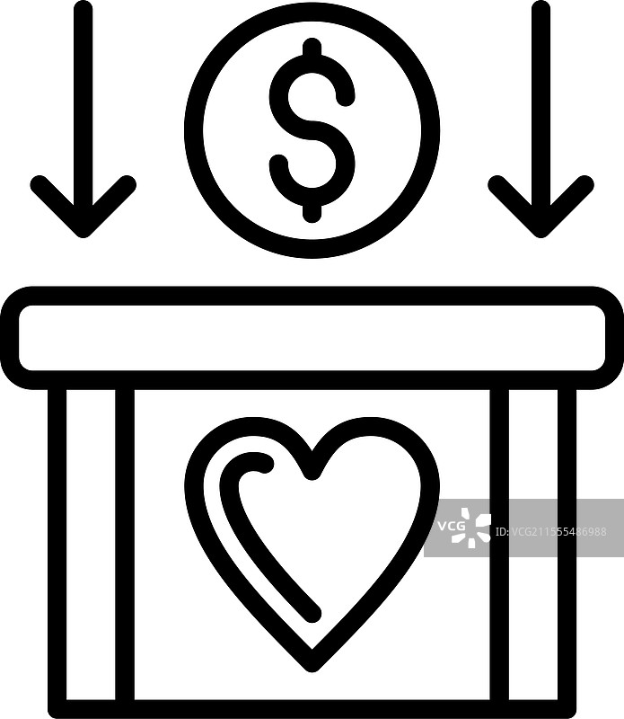 省钱线条图标设计图片素材