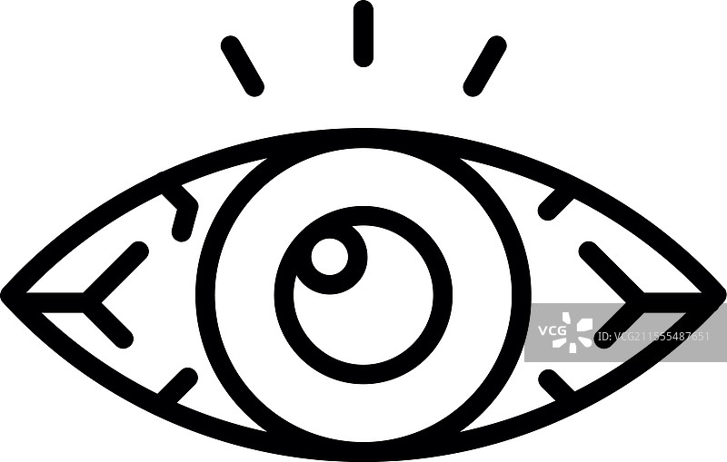红眼线条图标设计图片素材