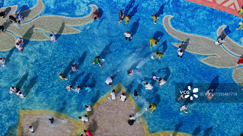 航拍西双版纳泼水节图片素材