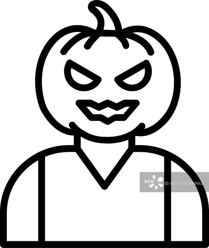 南瓜线条图标设计图片素材