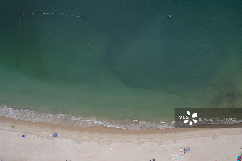 深圳大鹏，金沙湾沙滩，航拍海洋自然之美！图片素材