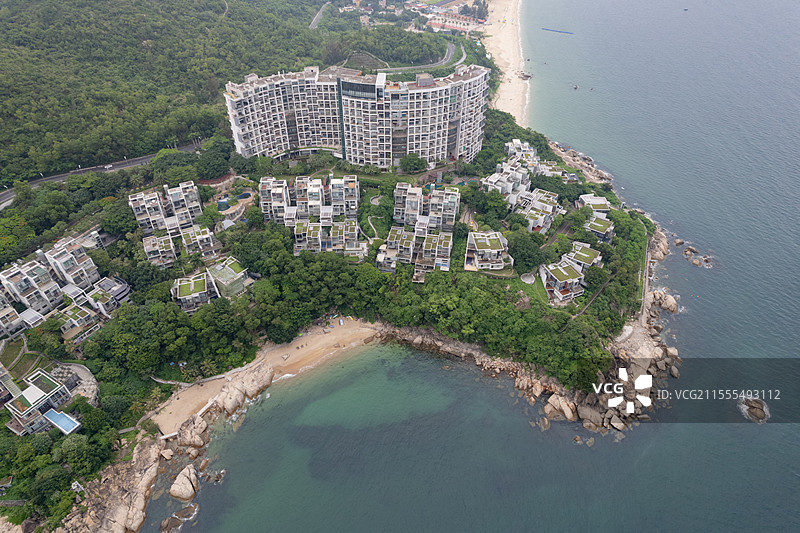 深圳大鹏，金沙湾沙滩，航拍海洋自然之美！图片素材