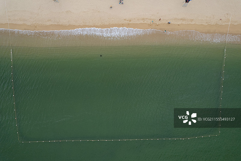 深圳大鹏，金沙湾沙滩，航拍海洋自然之美！图片素材